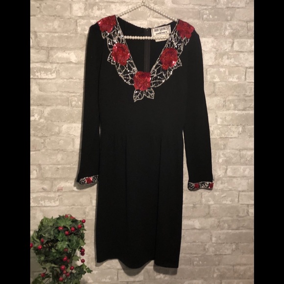 Don Sayers Dresses & Skirts - Vintage 1980s Black Cocktail Dress Don Sayres